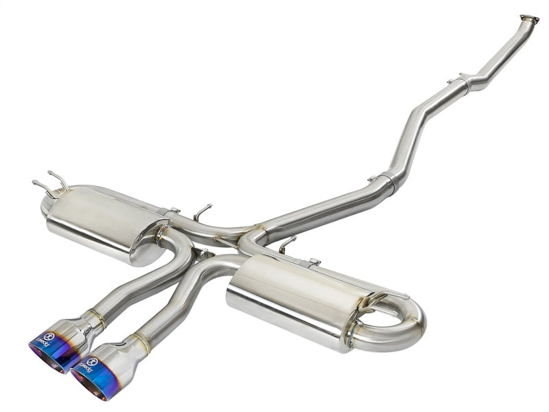 aFe Takeda 3in 304 SS Cat-Back Exhaust System w/ Blue Tips 2017+ Honda Civic Si 4Dr I4 1.5L (t) - DTX Performance