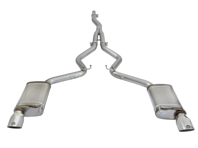 aFe MACHForce XP Exhausts Cat-Back SS-304 EXH w/ Polished Tips 15-16 Ford Mustang EcoBoost 2.3L (t) - DTX Performance