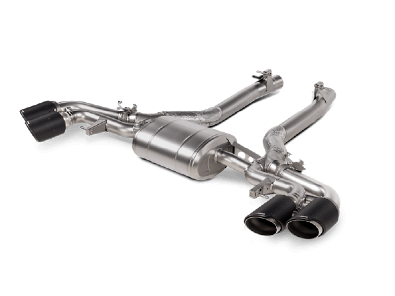 Akrapovic 2020-23 BMW X5M (F95)/X6M (F96) Slip-On Line (Titanium) w/Carbon Fiber Titanium Tips - DTX Performance