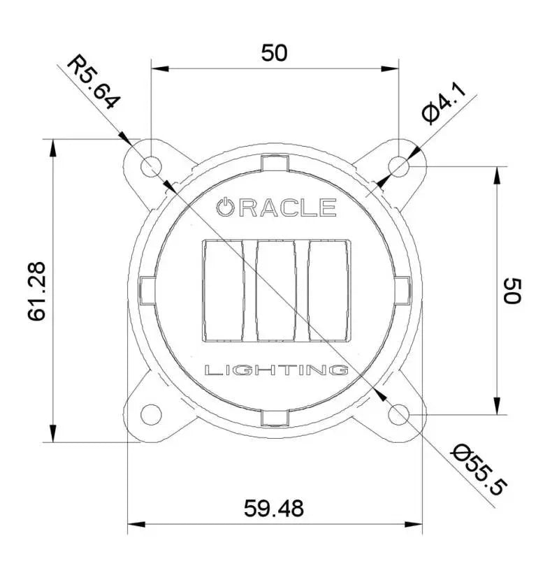 Oracle 60mm 15W Fog Beam LED Emitter - 3000K - DTX Performance