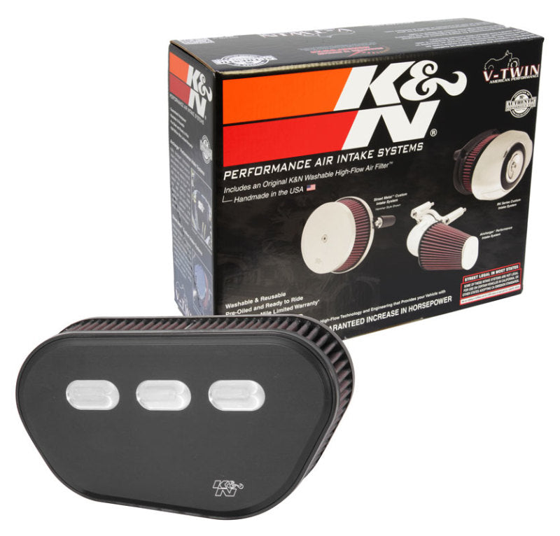 K&N Street Metal Intake System - Big 8 Black for Harley Davidson - DTX Performance