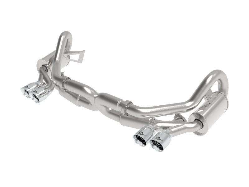 aFe MACHForce XP 12-16 Porsche 911 Carrera H6-3.8L SS-304 Cat-Back Exhaust w/ Polished Quad Tips - DTX Performance