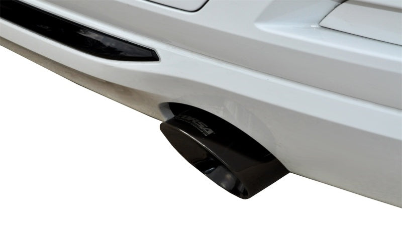 Corsa 12-14 BMW 335i Sedan RWD F30 3in Black Touring Dual Rear Single 3.5in Tip Cat-Back Exhaust - DTX Performance