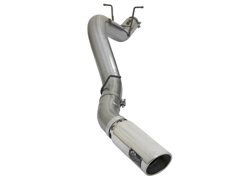 aFe LARGE BORE HD 5in 409-SS DPF-Back Exhaust w/Polished Tip 2017 GM Duramax V8-6.6L (td) L5P - DTX Performance