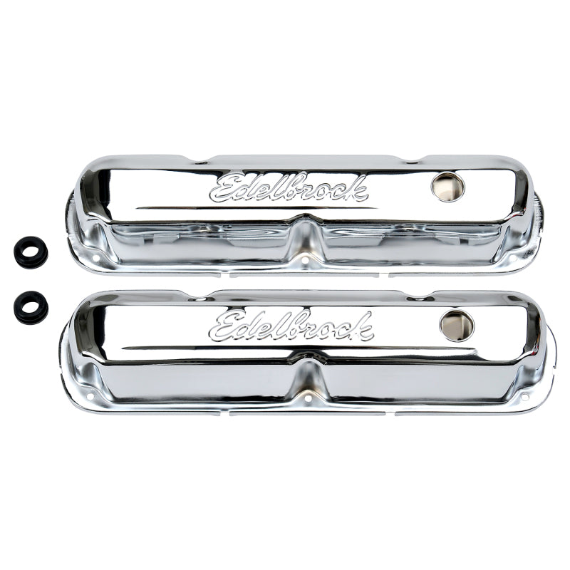 Edelbrock Valve Cover Signature Series Chrysler 1965-1991 318-340-360 CI V8 Chrome - DTX Performance