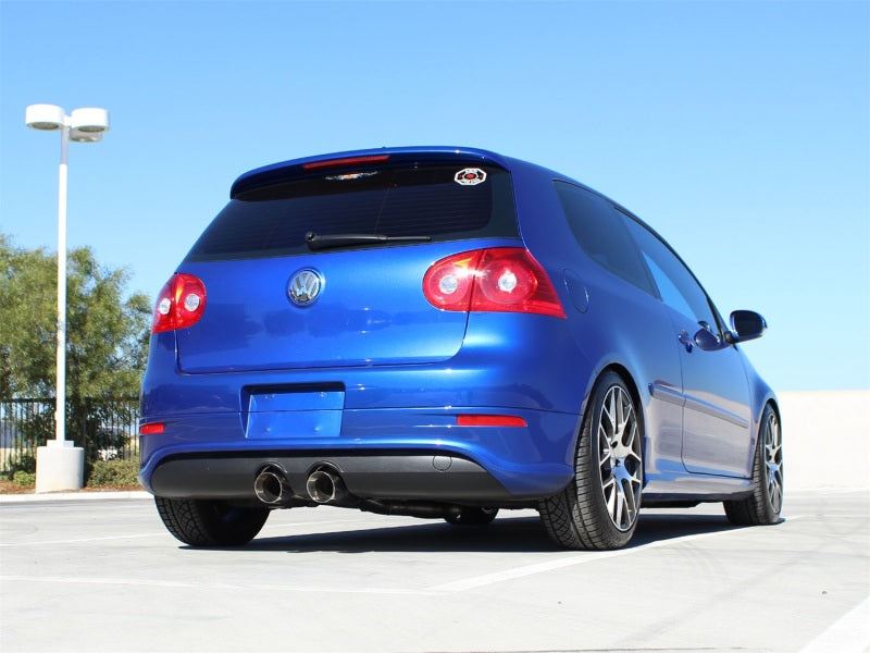 aFe MACHForce XP 2-1/2in SS-304 Cat-Back Exhausts w/ Polished Dual Tips 2008 VW Golf R32 V6-3.2L MKV - DTX Performance