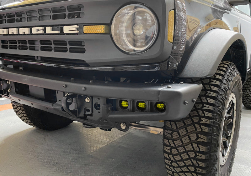 ORACLE Lighting 21-22 Ford Bronco Triple LED Fog Light Kit for Steel Bumper - Yellow - DTX Performance