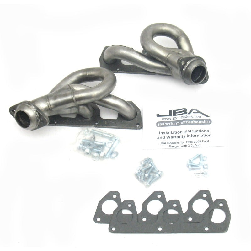 JBA 02-08 Ford Ranger 3.0L V6 w/o EGR 1-1/2in Primary Raw 409SS Cat4Ward Header - DTX Performance