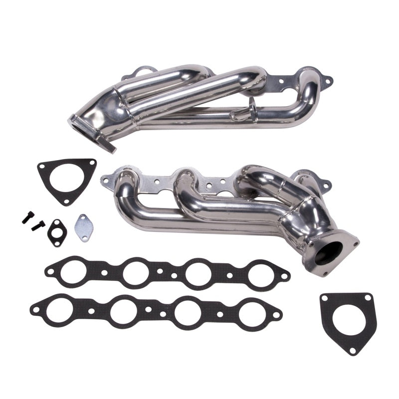 BBK 99-04 GM Truck SUV 6.0 Shorty Tuned Length Exhaust Headers - 1-3/4 Silver Ceramic - DTX Performance