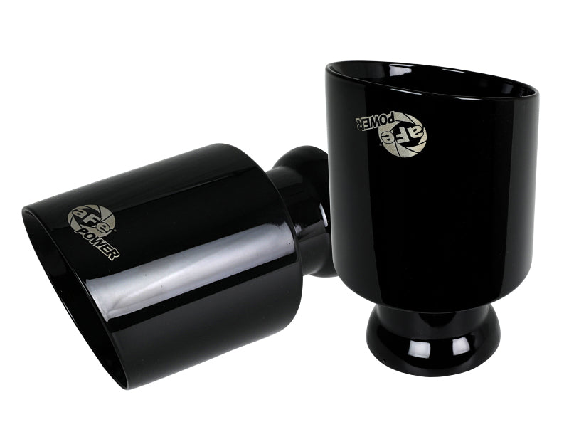 aFe MACH Force-XP 4-1/2in Black OE Replacement Exhaust Tips - 15-19 Dodge Charger/Hellcat - DTX Performance