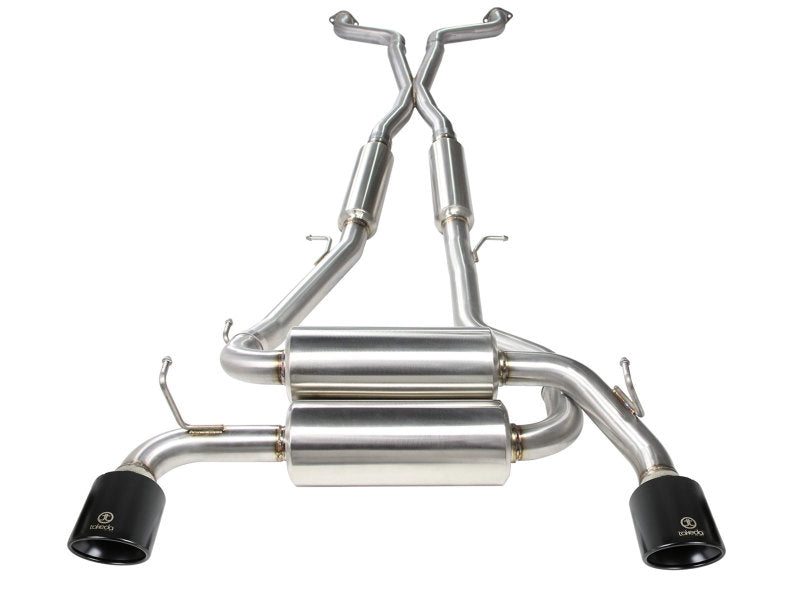 aFe Takeda 2-1/2 in 304 SS Cat-Back Exhaust System Infiniti G37 08-13/Q60 14-15 V6-3.7 w/ Black Tips - DTX Performance