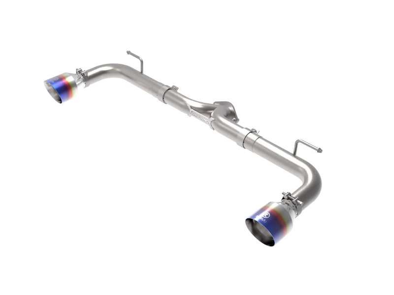 aFe Takeda 2-1/2in 304 SS Axle-Back Exhaust w/ Blue Flame Tips 14-18 Mazda 3 L4 2.0L/2.5L - DTX Performance