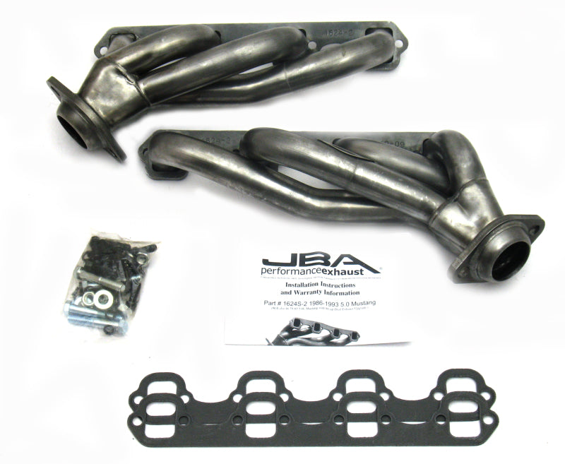 JBA 86-93 Ford Mustang 5.0L SBF 1-5/8in Primary Raw 409SS Cat4Ward Header - DTX Performance