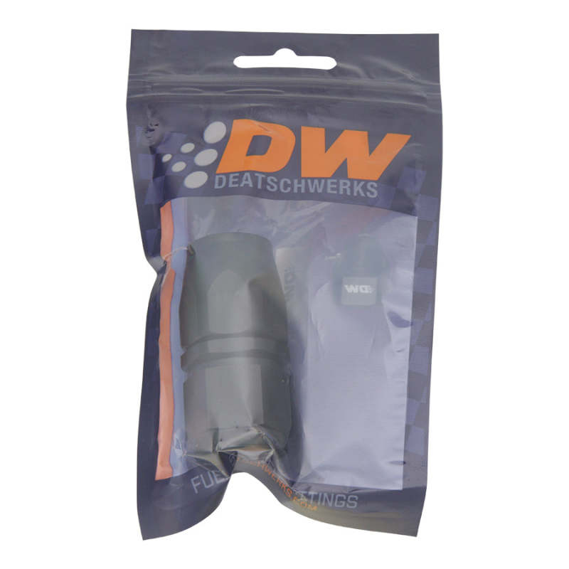 DeatschWerks 10AN Female Swivel Straight Hose End CPE - Anodized Matte Black - DTX Performance