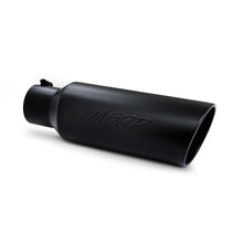 Load image into Gallery viewer, MBRP Universal Tip 6in OD Rolled End 4in Inlet 18in L Black Coated Exhaust Tip - DTX Performance