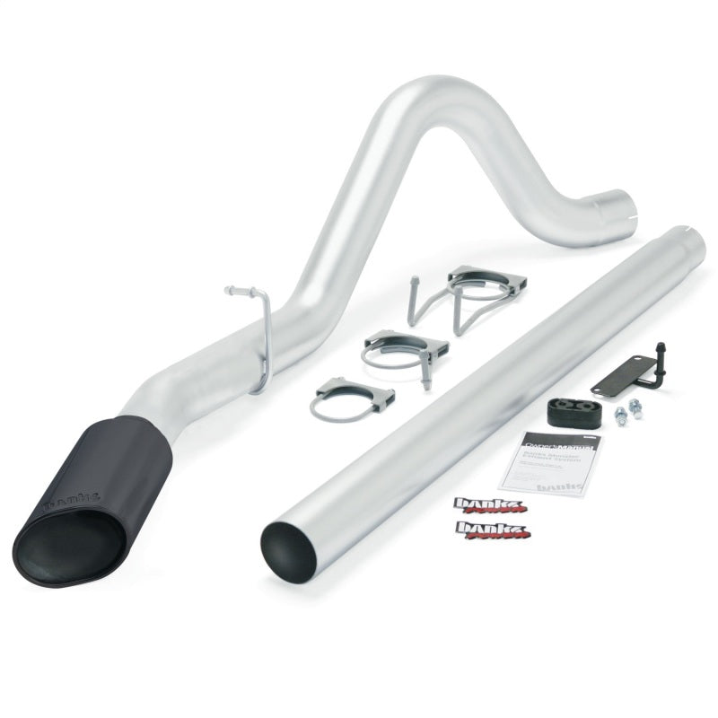 Banks Power 08-10 Ford 6.4L (All W/B) Monster Exhaust System - SS Single Exhaust w/ Black Tip - DTX Performance