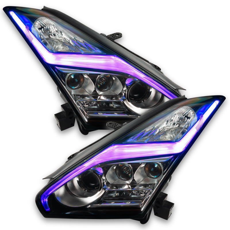 Oracle 15-21 Nissan GT-R RGB+W (Lightning Bolt) Headlight DRL Upgrade Kit- ColorSHIFT w/o Controller - DTX Performance