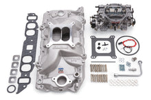 Load image into Gallery viewer, Edelbrock Manifold And Carb Kit Performer RPM Big Block Chevrolet Oval Port Natural Finish - DTX Performance