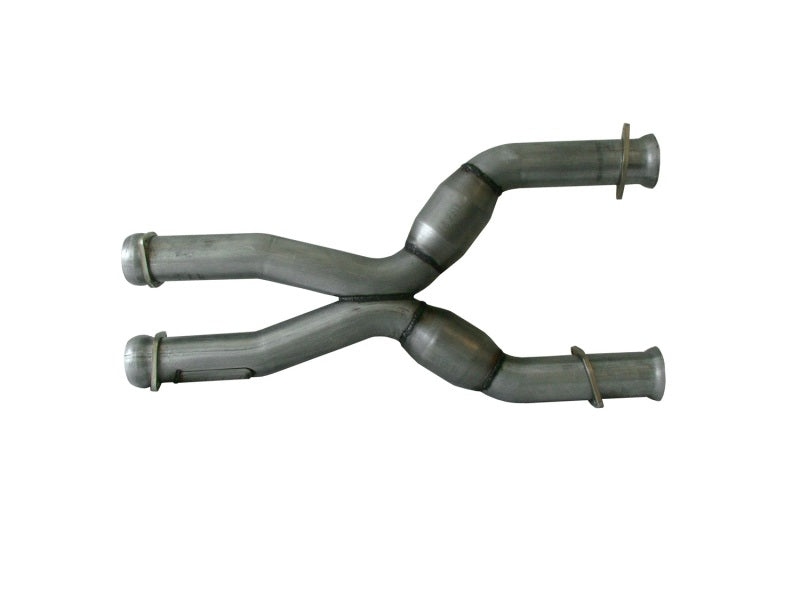 BBK 79-04 Mustang Coyote Swap Short Mid X Pipe w Catalytic Converters 3.0 For BBK Long Tube Headers - DTX Performance