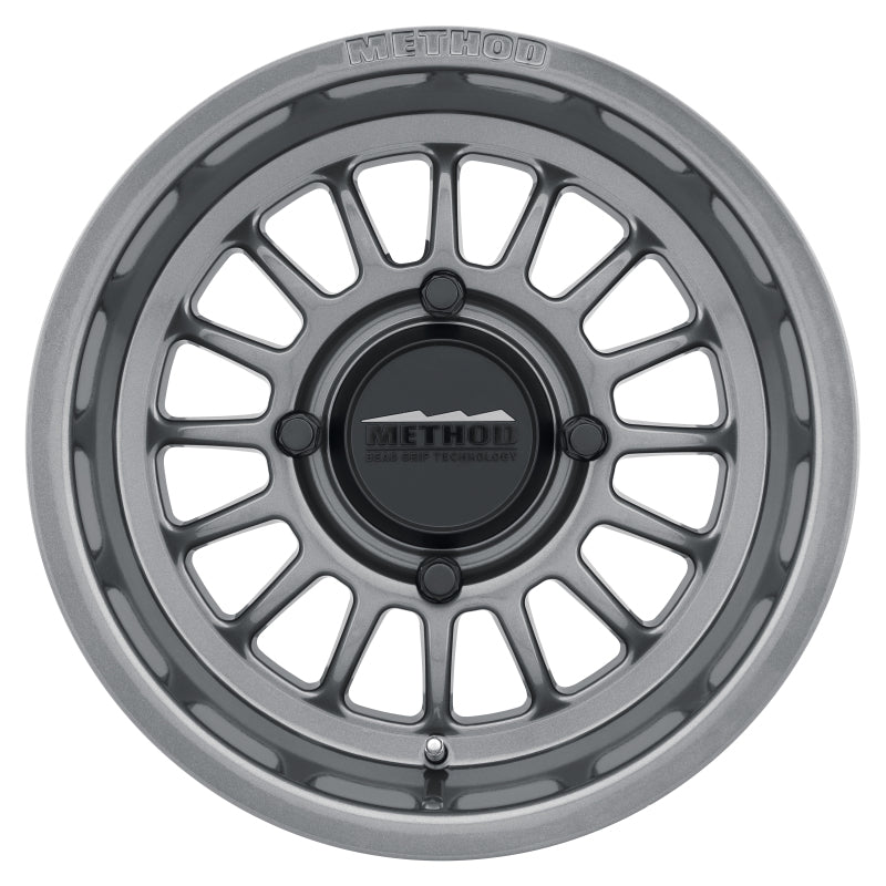 Method MR411 Bead Grip 15x7 / 5+2/38mm Offset / 4x156 / 132mm CB Gloss Titanium Wheel - DTX Performance