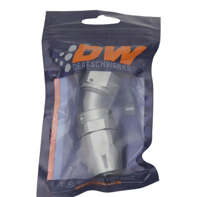 DeatschWerks 10AN Female Swivel 30-Degree Hose End CPE - Anodized Titanium - DTX Performance