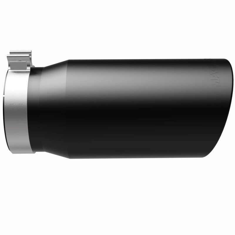 MagnaFlow Tip Stainless Black Coated Single Wall Round Single Outlet 6in Dia 5in Inlet 13in L - DTX Performance