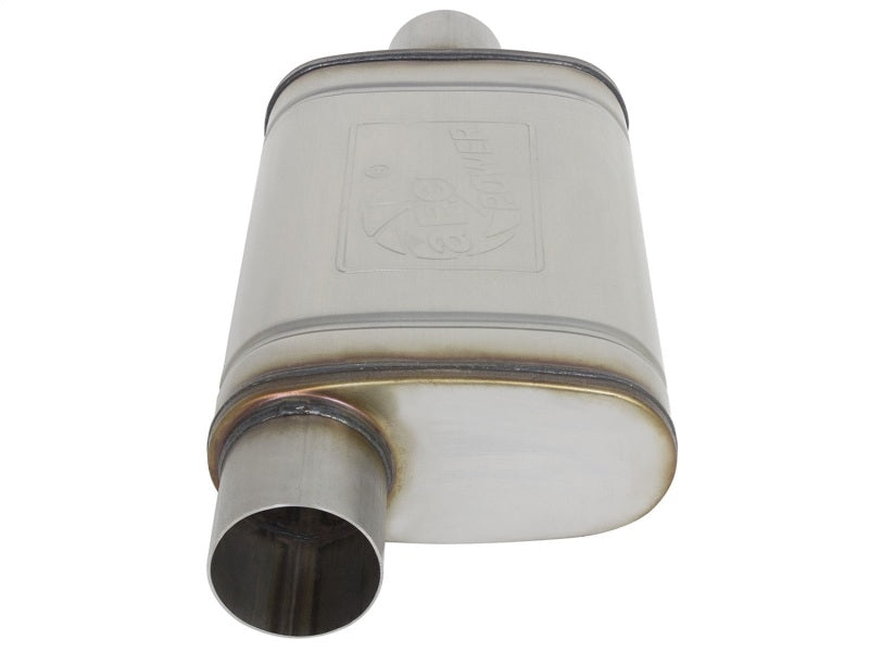 aFe MACHForce XP SS Muffler 3in Center Inlet / 3in Outlet 9in L x 4in W x 14in Body - DTX Performance