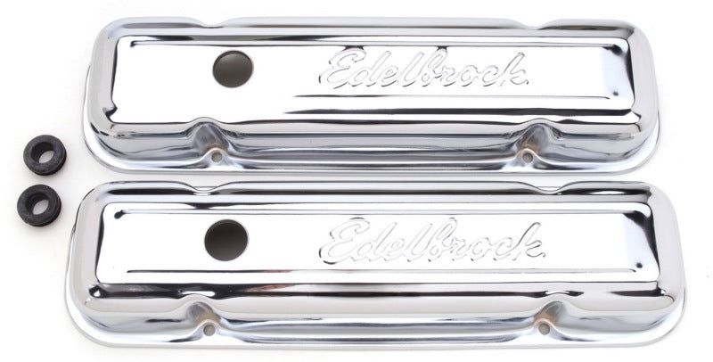 Edelbrock Valve Cover Signature Series Pontiac 1962-1979 301-455 CI V8 Low Chrome - DTX Performance