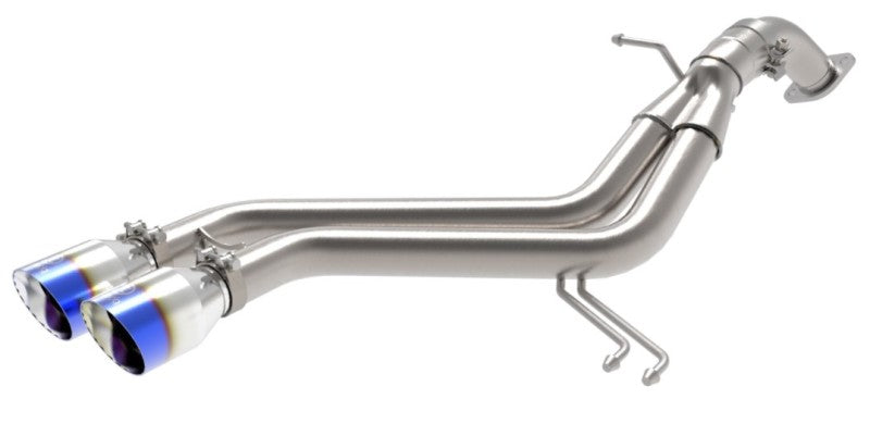 aFe Takeda 13-17 Hyundai Veloster L4-1.6L 2-1/2in 304 SS Axle-Back Exhaust w/ Blue Flame Tips - DTX Performance