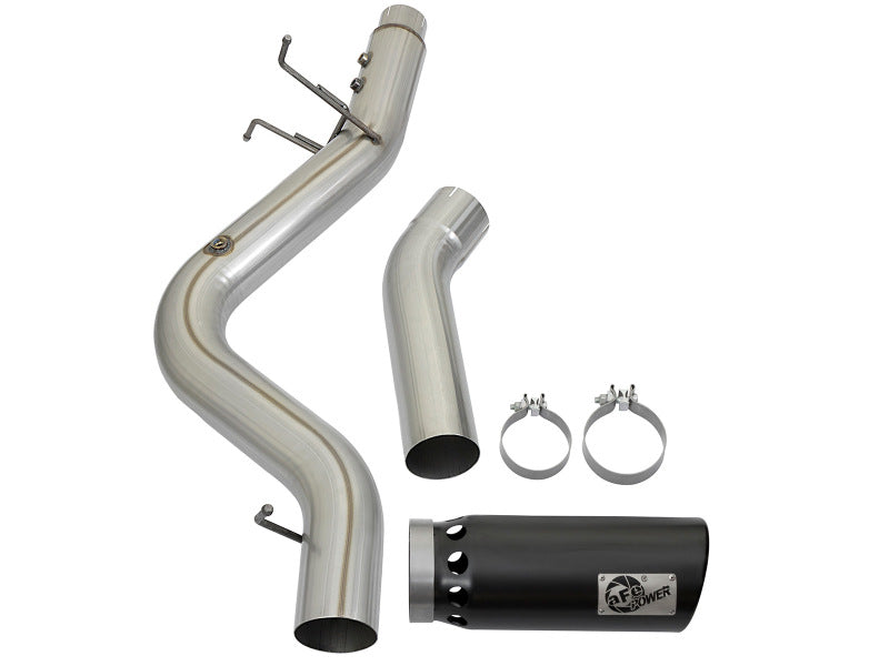 aFe ATLAS 5in DPF-Back Aluminized Steel Exhaust System GM Diesel Trucks 2017 V8 6.6L (td) L5P - DTX Performance