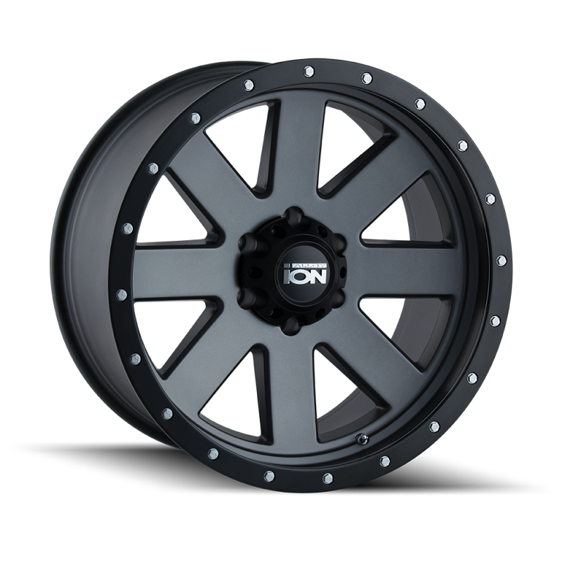 ION Type 134 18x9 / 6x135 BP / 0mm Offset / 87mm Hub Matte Gunmetal/Black Beadlock Wheel - DTX Performance