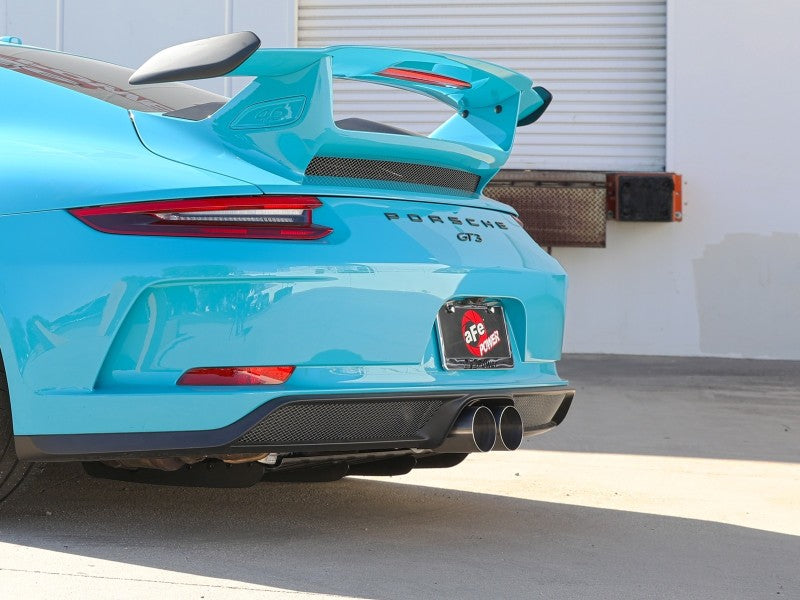 afe 14-16 Porsche 911 GT3 991.1 H6 3.8L MACH Force-Xp 304 SS Cat-Back Exhaust System w/ Brushed Tips - DTX Performance