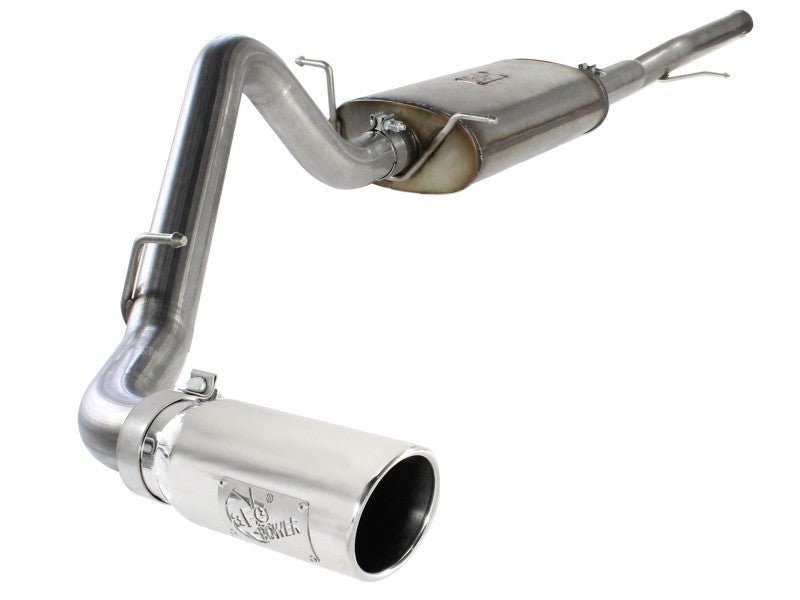 aFe MACHForce XP Exh CB,Stainless steel GM Silverado/Sierra 1500 2014 V*-5.3/6.2L Polished tip - DTX Performance