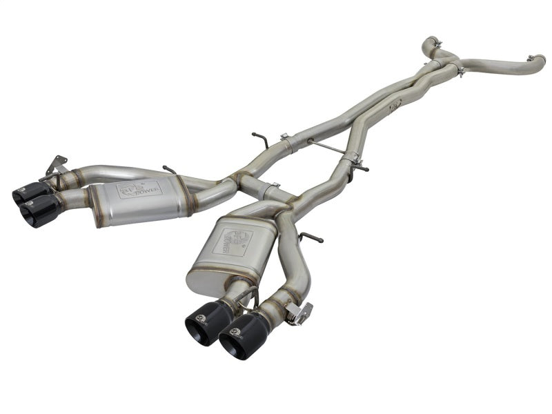 aFe MACHForce XP 3in 304 SS Cat-Back Dual Exhaust w/ Black Tips 16-17 Chevy Camaro SS V8-6.2L - DTX Performance