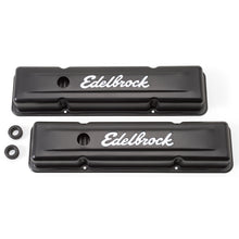 Load image into Gallery viewer, Edelbrock Valve Cover Signature Series Chevrolet 1959-1986 262-400 CI V8 Low Black - DTX Performance