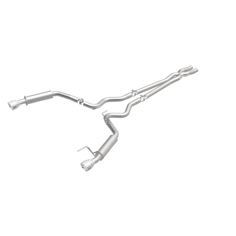 MagnaFlow Cat Back, SS, 2.5in, Competition, Dual Split Polished 4.5in Tips 2015 Ford Mustang V6 3.7L - DTX Performance