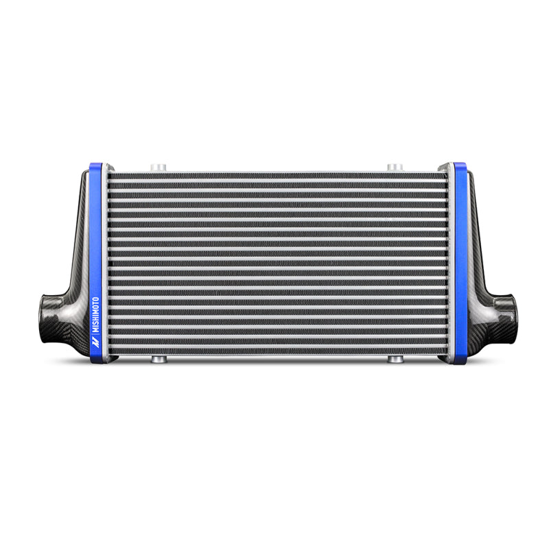 Mishimoto Universal Carbon Fiber Intercooler - Matte Tanks - 450mm Gold Core - C-Flow - BK V-Band - DTX Performance