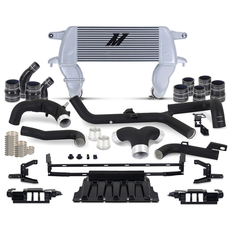 Mishimoto 21+ Ford Bronco 2.7L High Mount INT Kit BK Pipes SL Core - DTX Performance