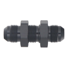 Load image into Gallery viewer, DeatschWerks 8AN Male Flare to 8AN Male Flare Bulkhead Adapter (Incl Nut) - Anodized Matte Black - DTX Performance