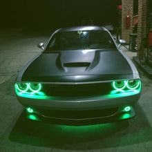 Load image into Gallery viewer, Oracle 15-21 Dodge Challenger Waterproof LED Fog Light Halo Kit - ColorSHIFT - DTX Performance