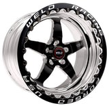 Weld S71 17x10 / 5x4.75 BP / 7.8in. BS Black Wheel (Medium Pad) - Black Single Beadlock MT