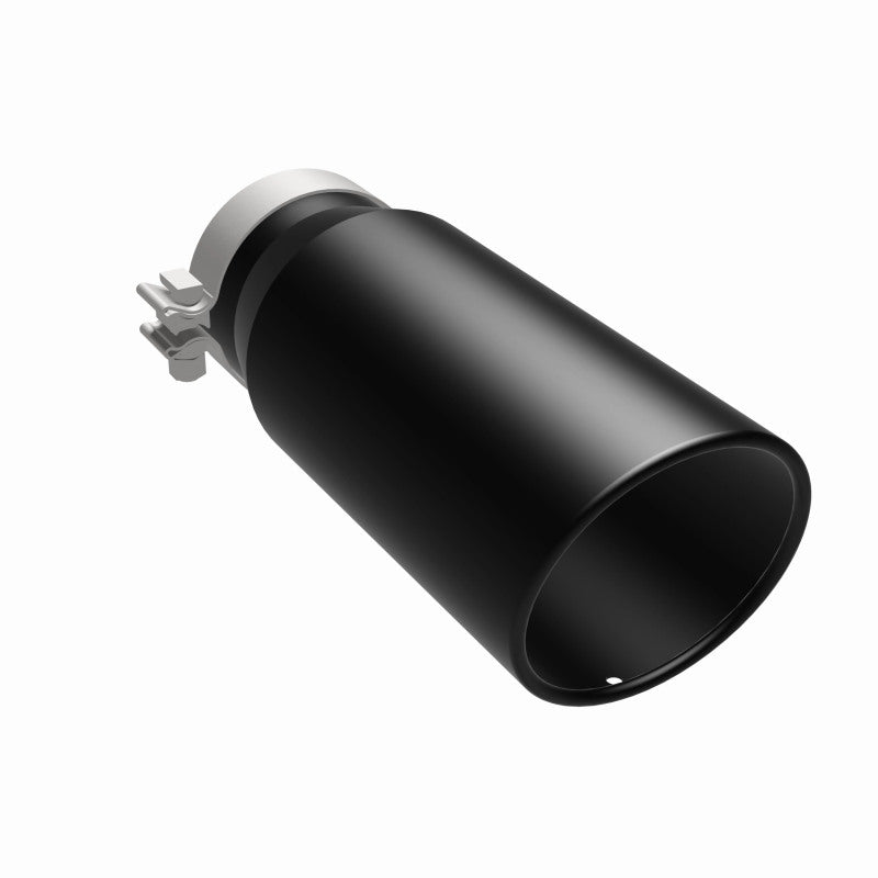 MagnaFlow Tip Stainless Black Coated Single Wall Round Single Outlet 5in Dia 4in Inlet 13in L - DTX Performance