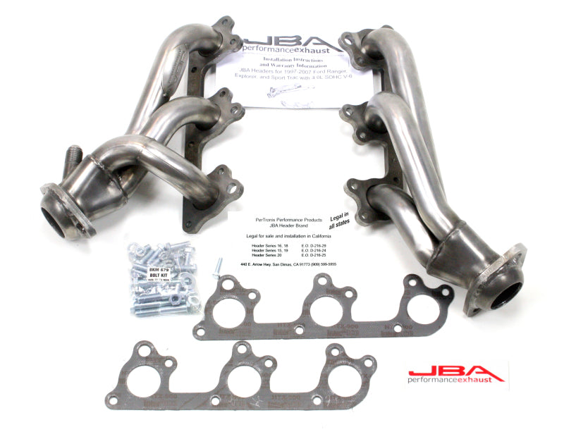 JBA 97-11 Ford Ranger 4.0L OHC w/Driver Side EGR 1-1/2in Primary Raw 409SS Cat4Ward Header - DTX Performance