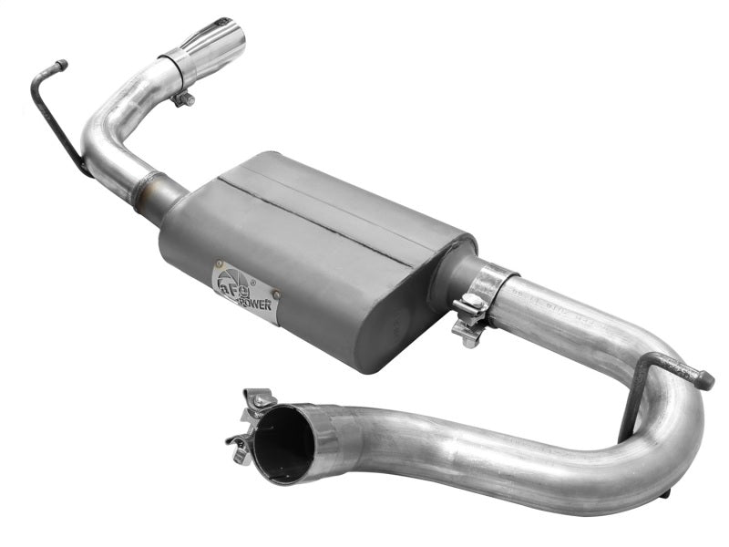 aFe Scorpion 2-1/2in Alum Steel Axle-Back Exhaust w/Polished Tip 07-18 Jeep Wrangler JK V6-3.6/3.8L - DTX Performance