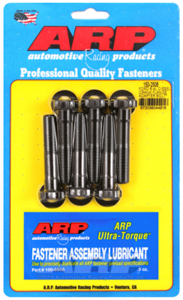 ARP Ford 6.4L Diesel Crank Flange Adapter Bolt Kit - 8740 Chrome Moly Black Oxide - DTX Performance