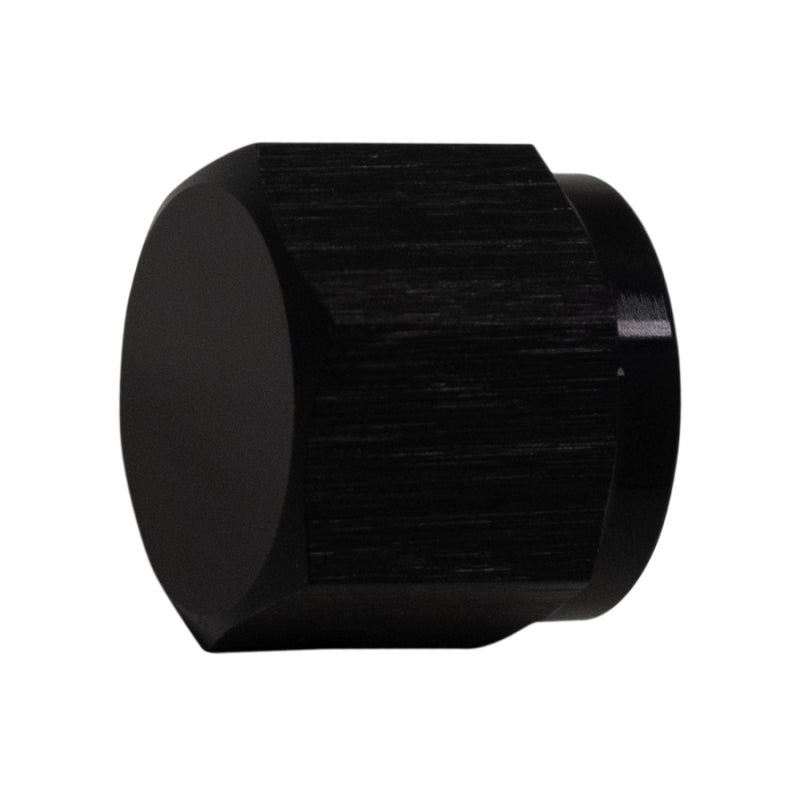 DeatschWerks 6AN Female Flare Cap - Anodized Matte Black - DTX Performance