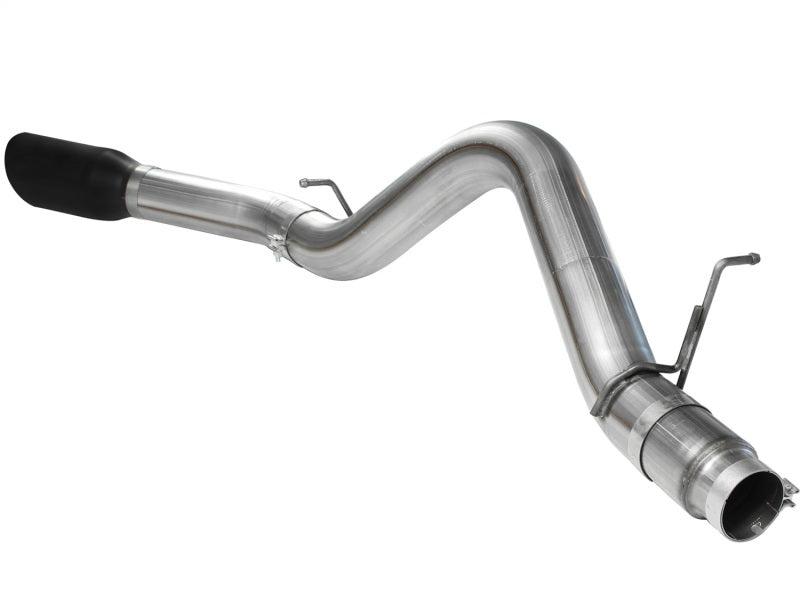 aFe MACHForce XP Exhaust 5in DPF-Back SS 11-13 GM Diesel Trucks V8-6.6L (td) (LML) (Blk Tip) - DTX Performance