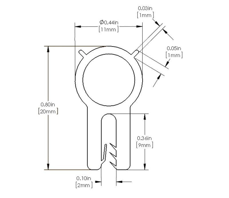 aFe MagnumFORCE Spare Parts Trim Seal Kit (1/16IN X 7/16IN) x 36IN L - DTX Performance