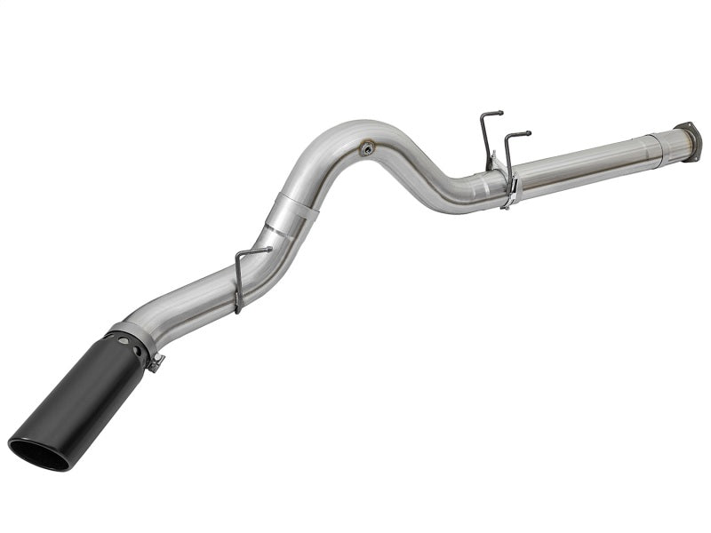 aFe ATLAS 5in DPF-Back Alum Steel Exhaust System w/Black Tip 2017 Ford Diesel Trucks V8-6.7L (td) - DTX Performance