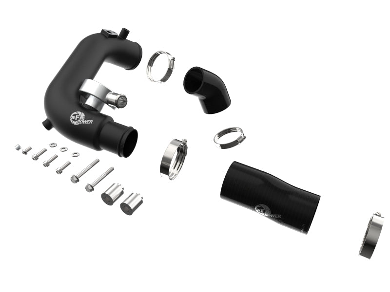 aFe BladeRunner 2 1/2in Intercooler Hot Side Charge Pipe 18-21 Jeep Wrangler JL L4-2.0L (t) - Black - DTX Performance